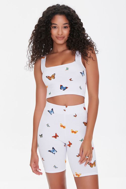 Butterfly Print Biker Shorts | Forever 21 (US)