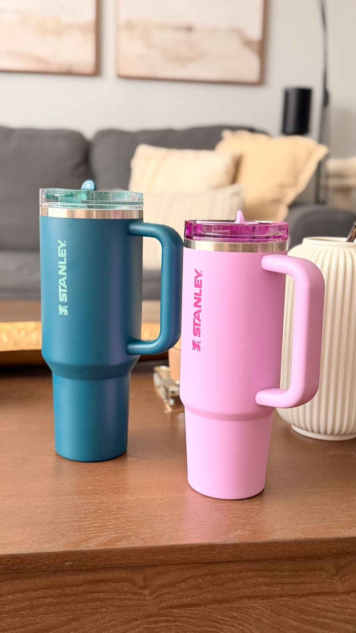 One for me & one for him! The new color drop of leakproof The Quencher ProTour Flip Straw Tumbler from @stanley_brand #stanleypartner 

#LTKActive #LTKMens #LTKgrwm