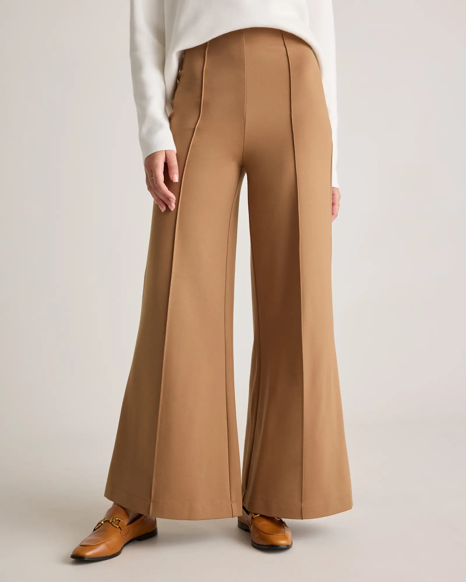 Ultra-Stretch Ponte Super Wide Leg Pants | Quince