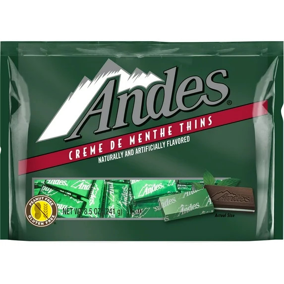 Andes, Crème de Menthe, Mint Chocolate Candy, 8.5 oz. Gluten Free & Peanut Free. Contains Milk. | Walmart (US)
