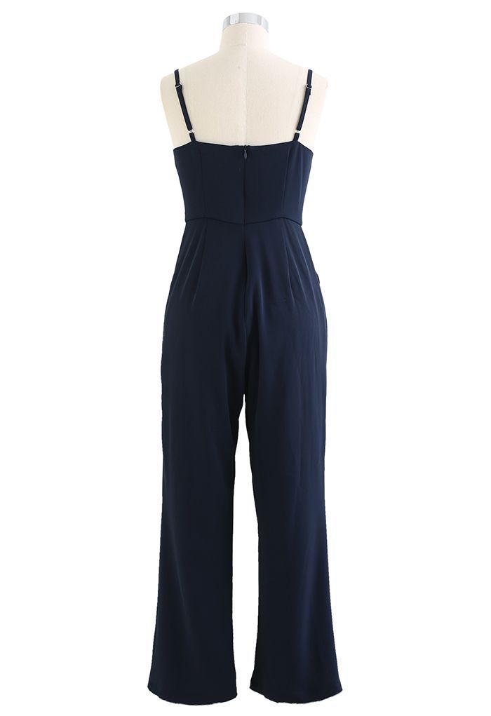 Eternal Neatness Cami Jumpsuit in Navy | Chicwish
