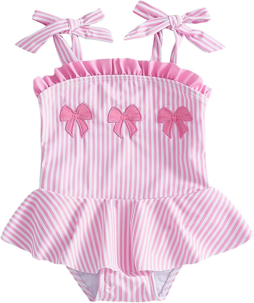 Nyapruwe Baby Girl Swimsuit Infant One Piece Swimwear Toddler Sleeveless Skirt Bathing Suit Summe... | Amazon (US)