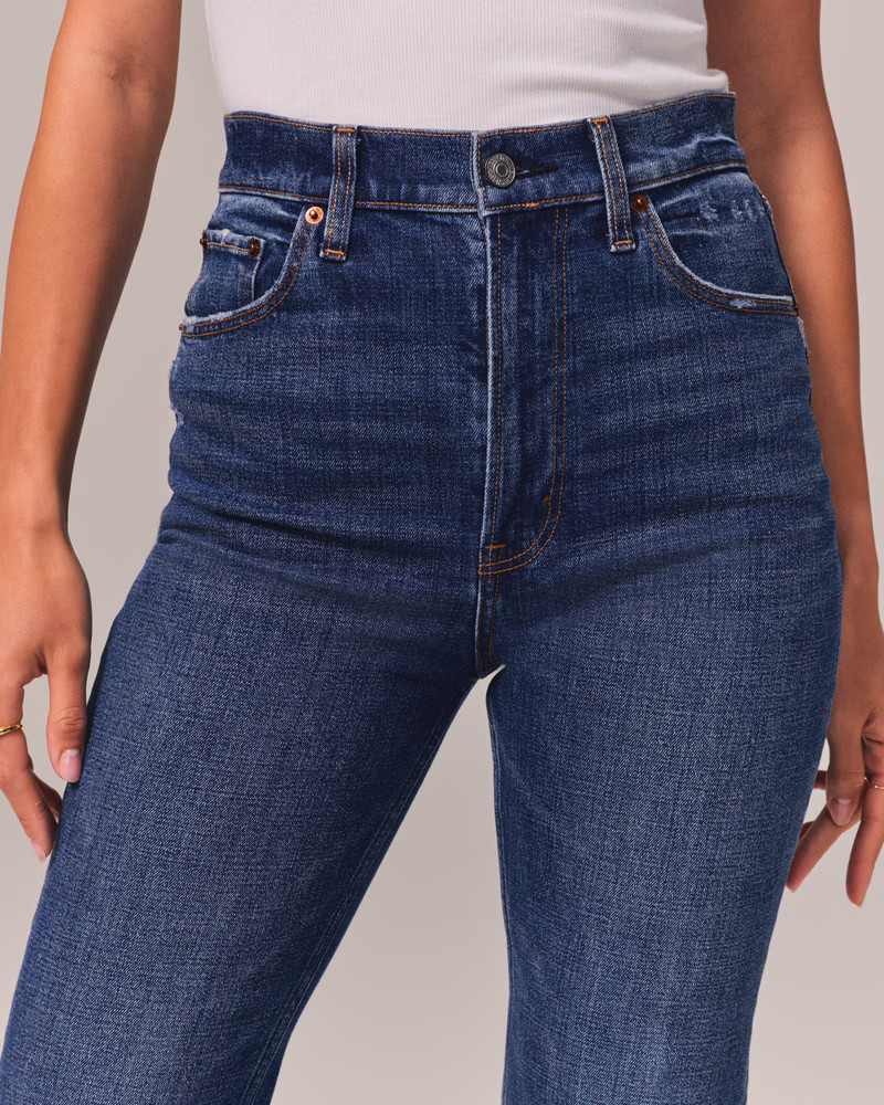 Women's Ultra High Rise Ankle Straight Jean | Women's Bottoms | Abercrombie.com | Abercrombie & Fitch (US)
