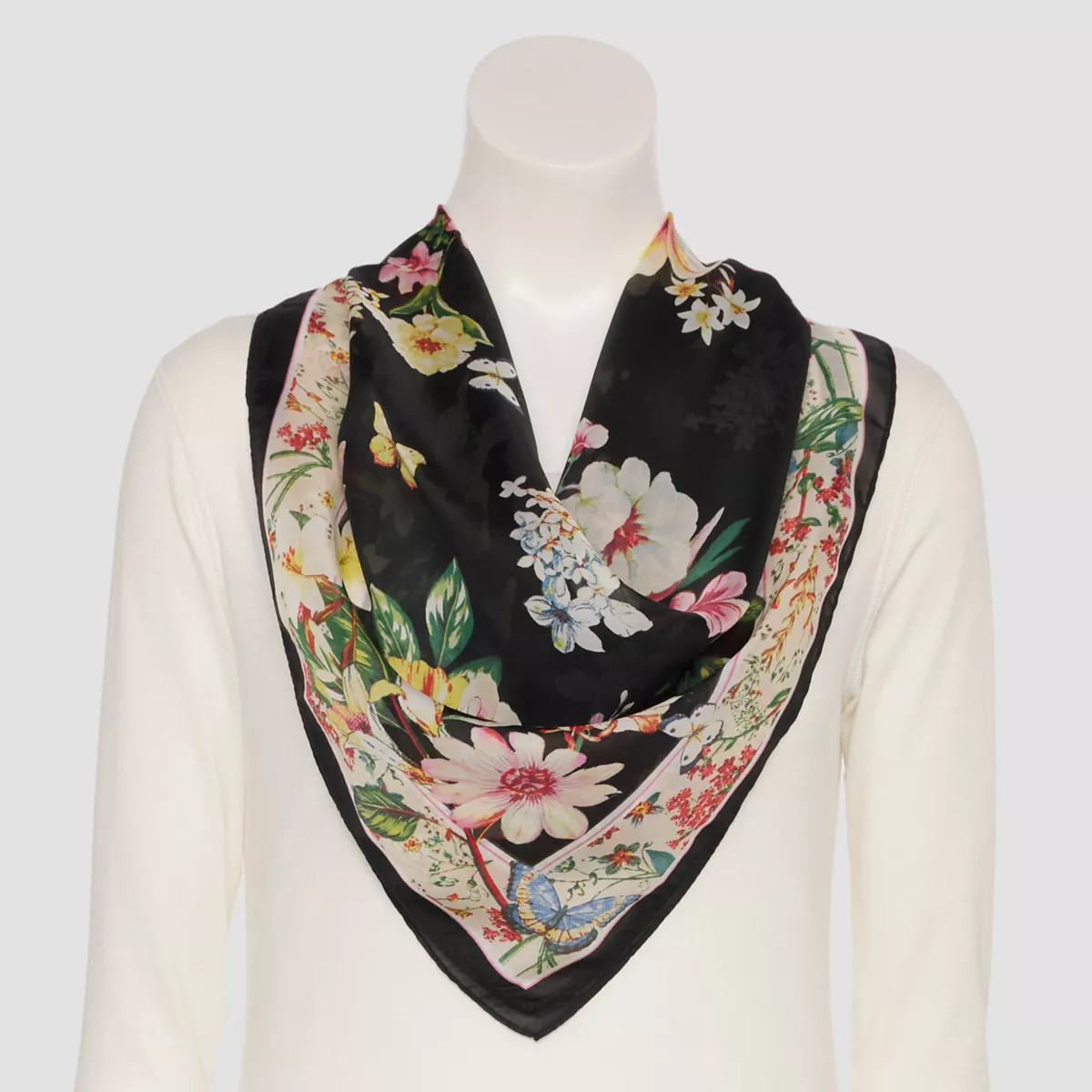Nine West Lily Poly Satin Square Scarf, Brown | Kohl's