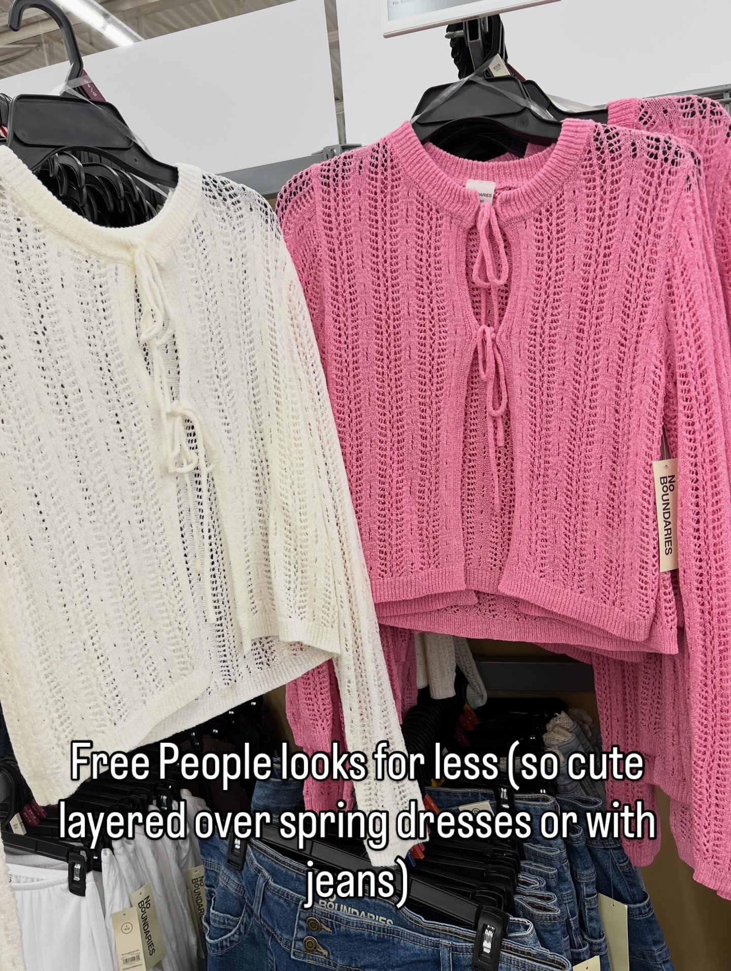 Walmart juniors cardigans with front bow detail 