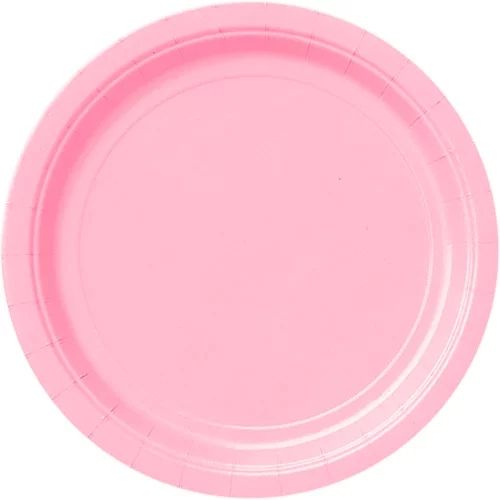 Way to Celebrate! Light Pink Paper Dinner Plates, 9in,  20ct - Walmart.com | Walmart (US)