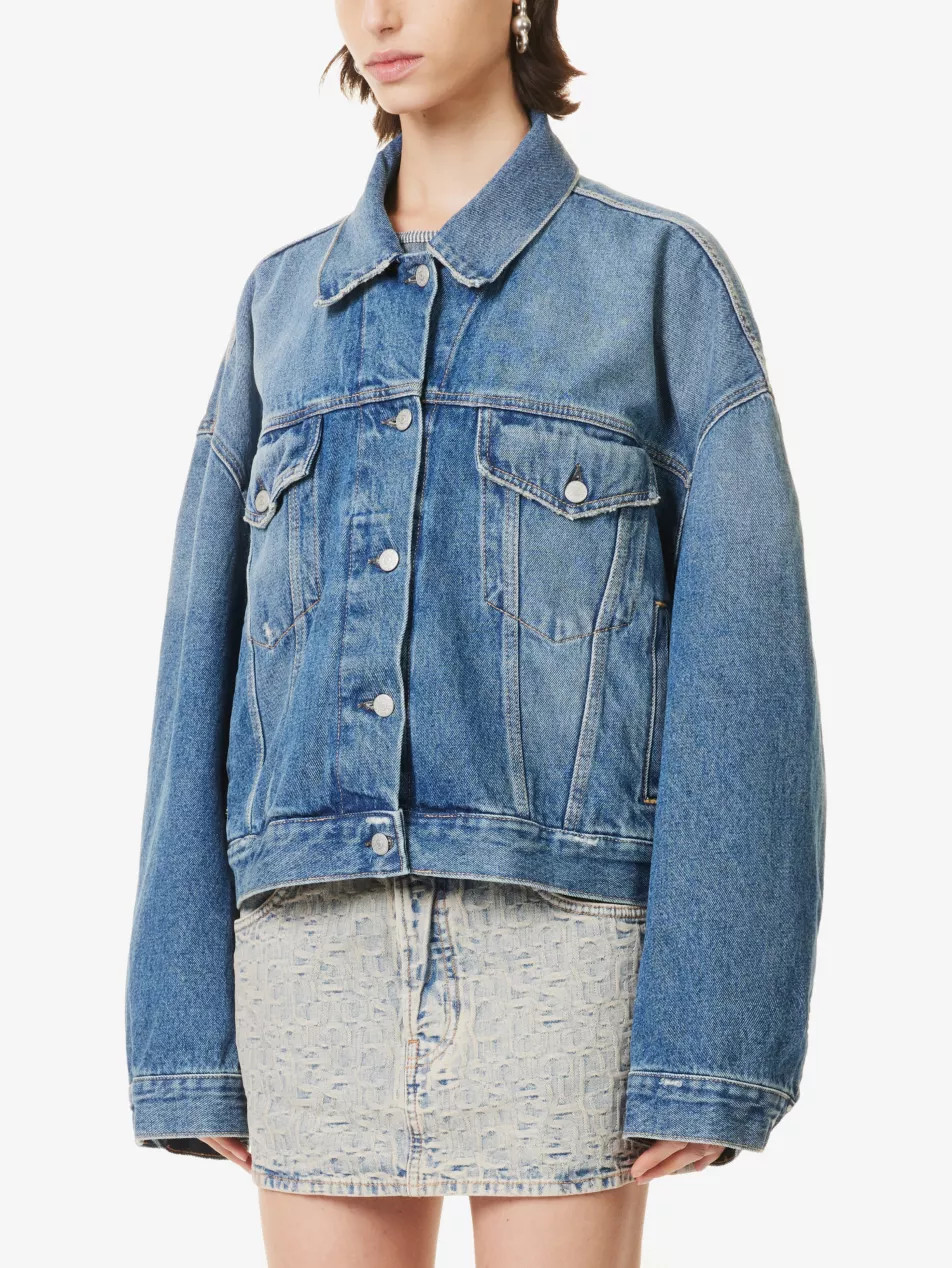 ACNE STUDIOS Morris faded-wash boxy-fit denim jacket | Selfridges