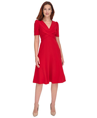 Women's Crisscross Fit & Flare Dress | Macy's
