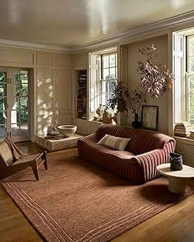 Loloi Leanne Ford Craven Collection CVN-02 Spice/Rose 5'-0" x 7'-6" Area Rug Geometrical, Pattern... | Amazon (US)