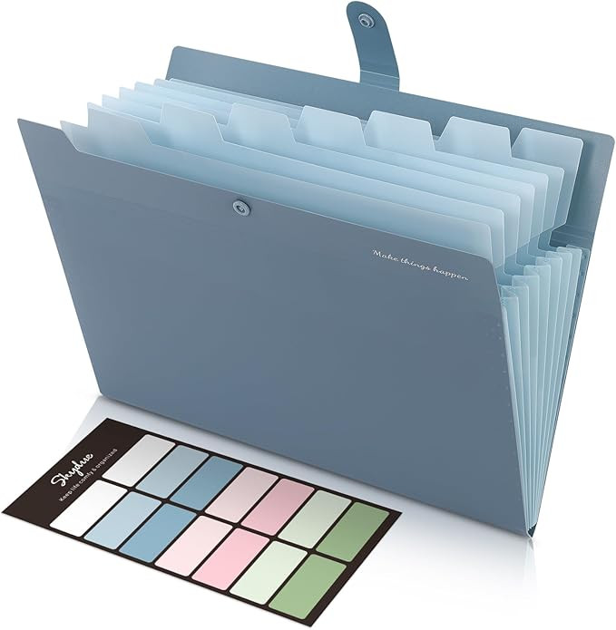 SKYDUE Expanding File Organizer with 8 Pockets, Accordion File Folders with Labels, Portable Docu... | Amazon (US)