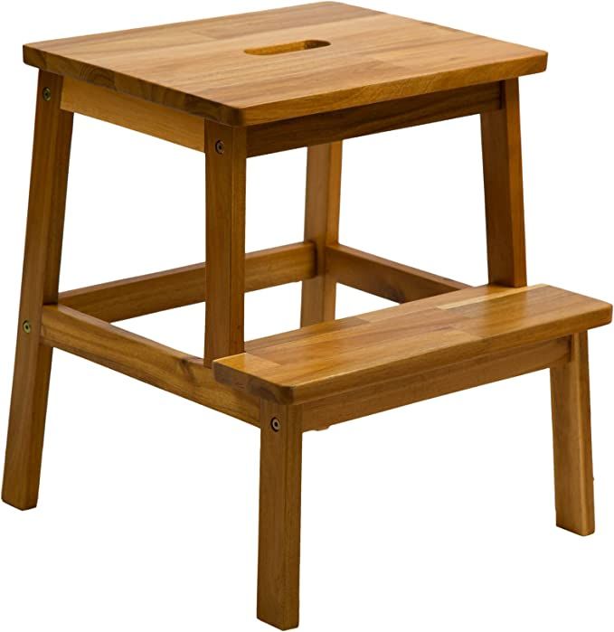 Two Step Stool, Step Stool Ladder Ideal for Office, Garage, Library, Closet, Bathroom, Porch,Can ... | Amazon (US)