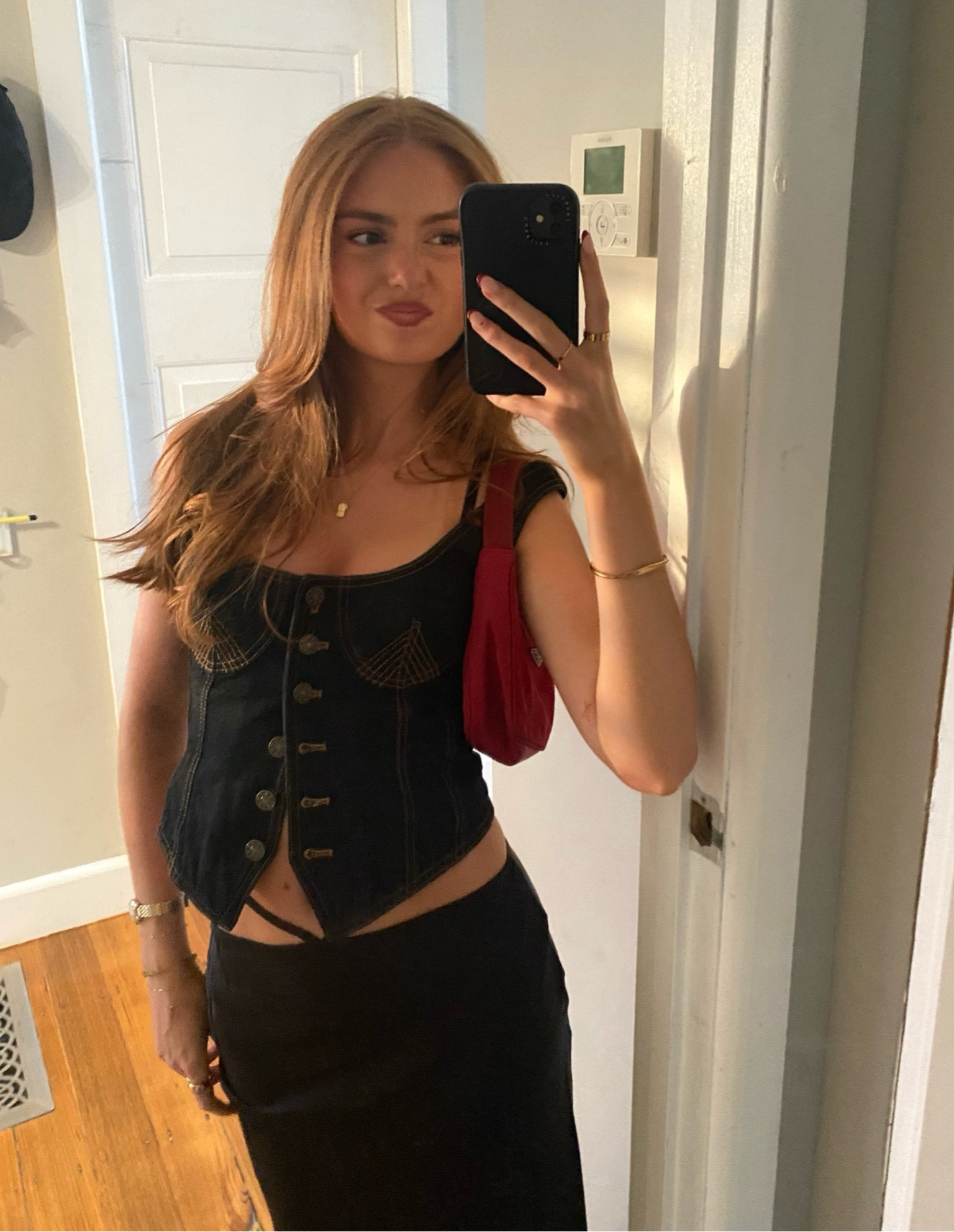 Dark denim lioness corset outfit, going out outfits, style ideas women, minimal style, red prada bag outfits, styling tips, aesthetic fashionn

#LTKfindsunder100 #LTKSeasonal #LTKMostLoved