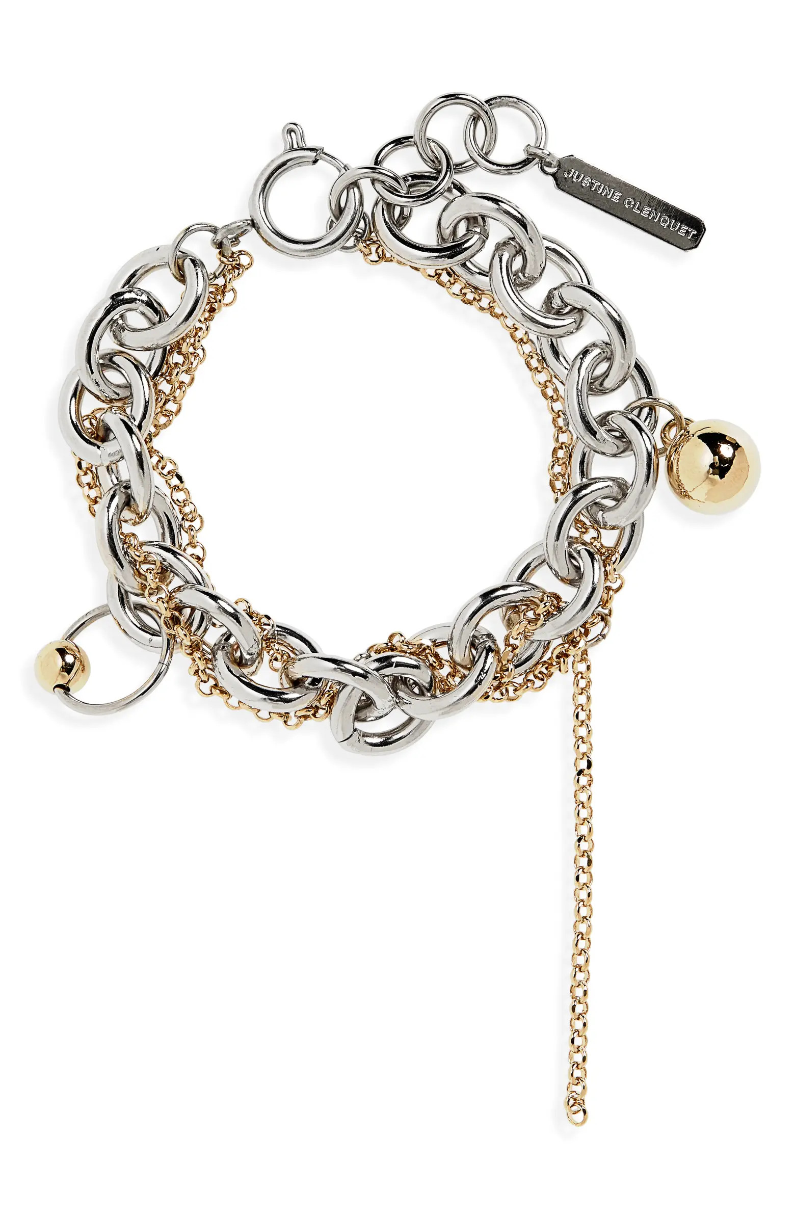 Lewis Two-Tone Chain Charm Bracelet | Nordstrom