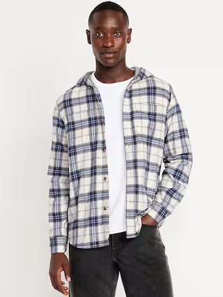Hooded Plaid Flannel Shirt | Old Navy (US)