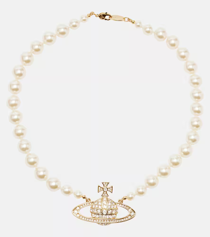 Vivienne Westwood Bas Relief Orb faux pearl choker | Mytheresa (UK)