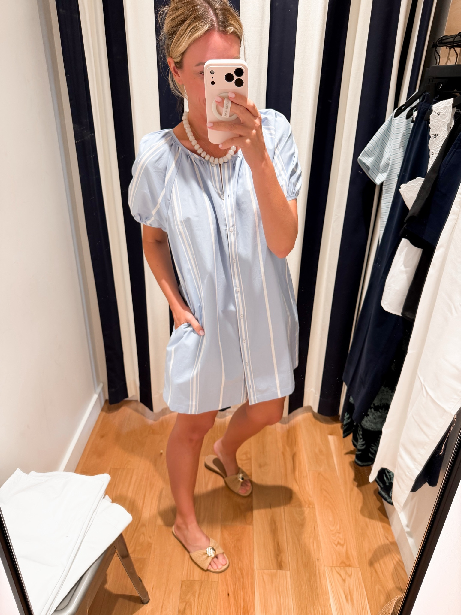 Dress was so cute! They didnt have my size so it looks larger in the pic
