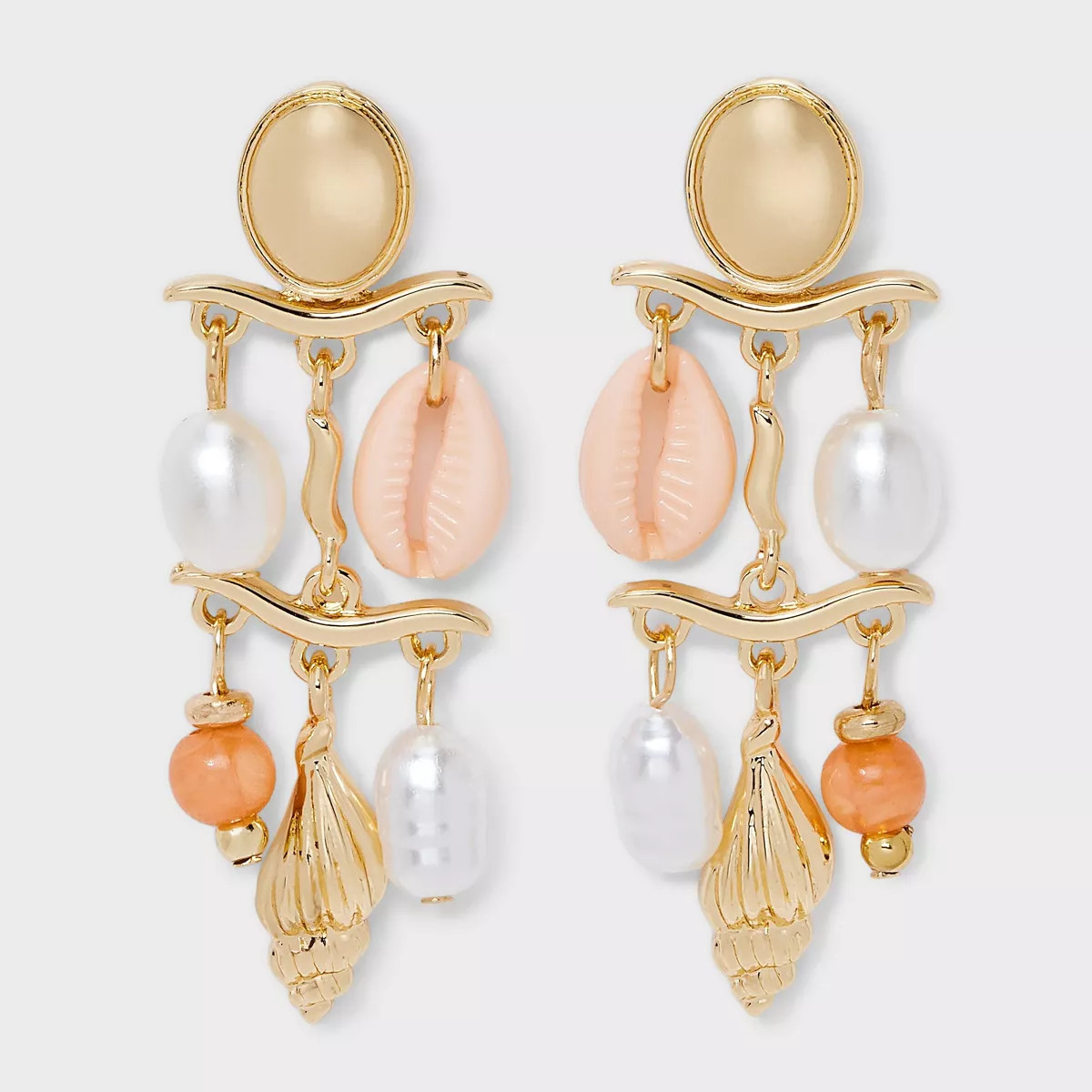 Shell Tower Earrings - A New Day™ Gold | Target