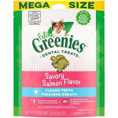 Greenies Savory Salmon Flavor Dental Cat Treats - 4.6oz | Target