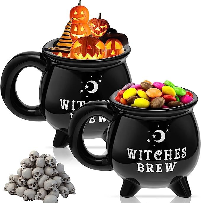 Tessco Witches Brew Witch Cauldron Coffee Mug Black Ceramic Coffee Cups Black 12 oz Mug Ceramic W... | Amazon (US)