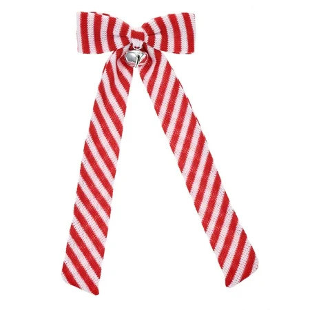 Holiday Time Candy Cane Striped Hair Bow 1 Piece | Walmart (US)