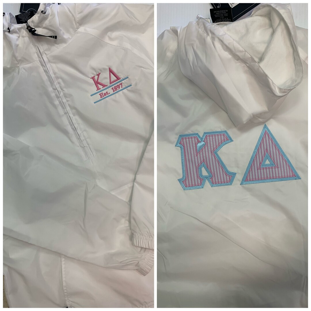 Sorority Letter Rain Jacket - Etsy | Etsy (US)