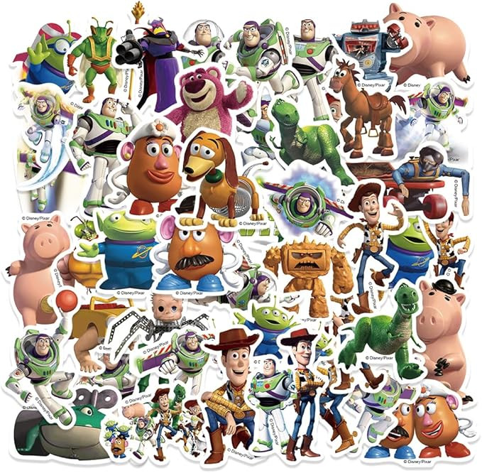 50Pcs Toy Story Sticker for Kids, Cute Cartoon Waterproof Vinyl Stickers for Adult Teen Girl Stud... | Amazon (US)