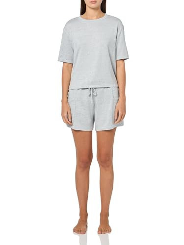 UGG Women's Emaryld Short Set Lounge Set, Grey Heather, L | Amazon (US)
