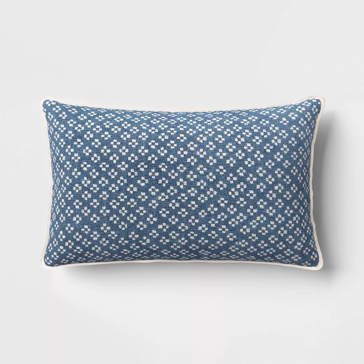 Lumbar Block Print Throw Pillow Blue - Threshold™ | Target