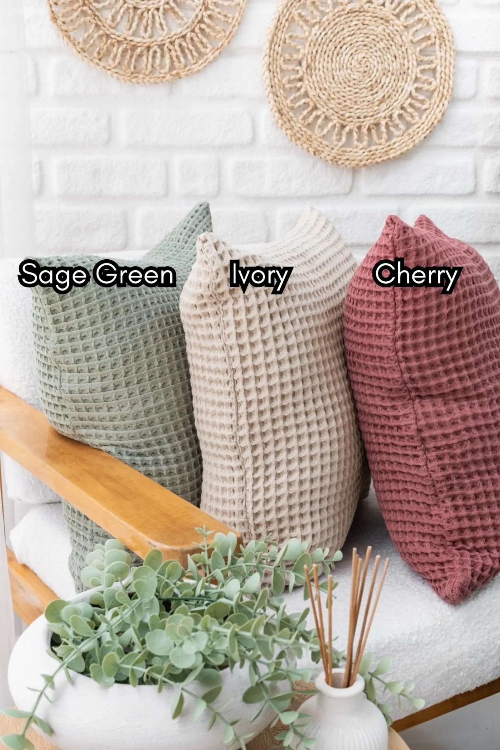 Cotton Waffle Throw Pillow Cover: Minimalist Home Decor | Etsy (US)