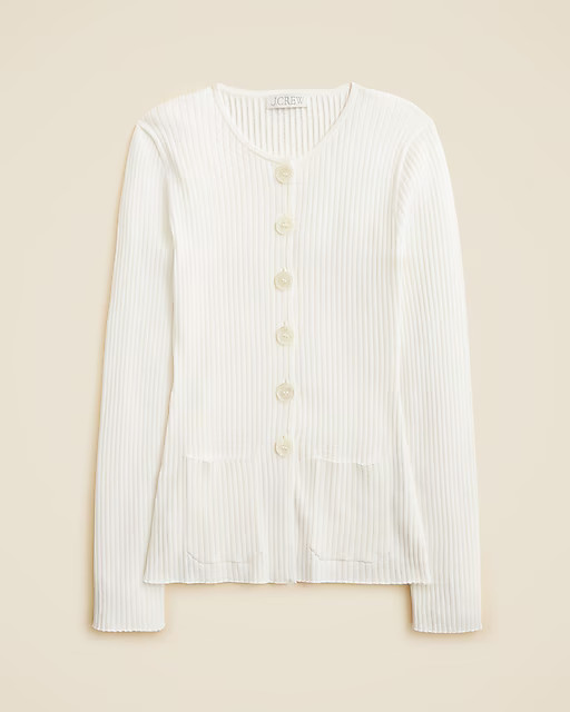 Super-stretch ribbed cardigan | J. Crew US
