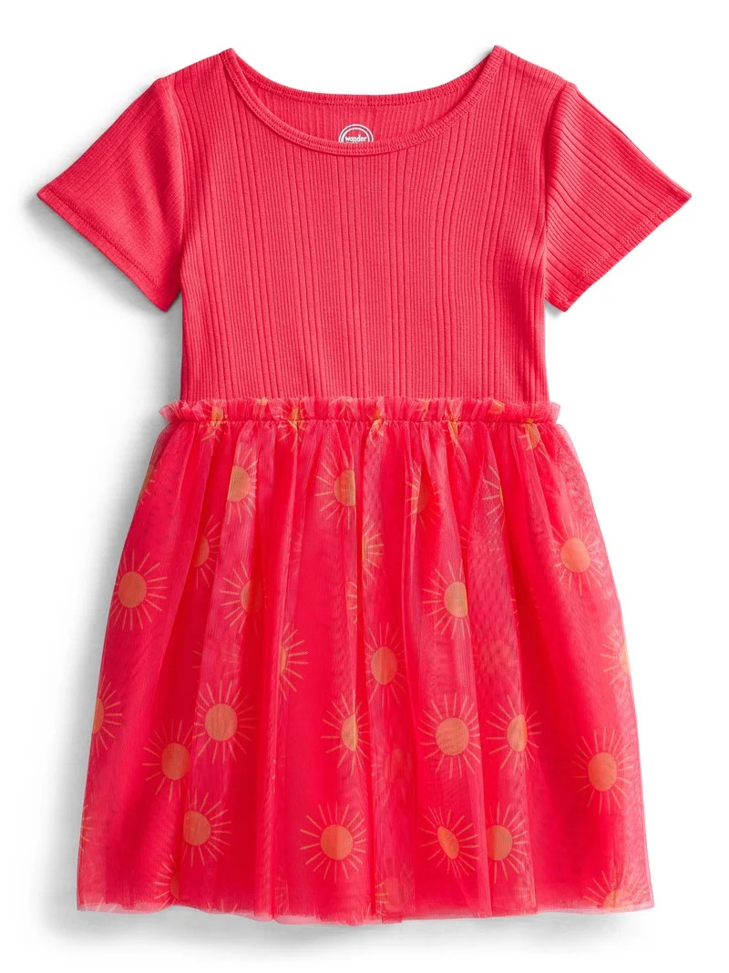 Wonder Nation Girls Tutu Dress with Short Sleeves, Sizes 4-18 & Plus | Walmart (US)