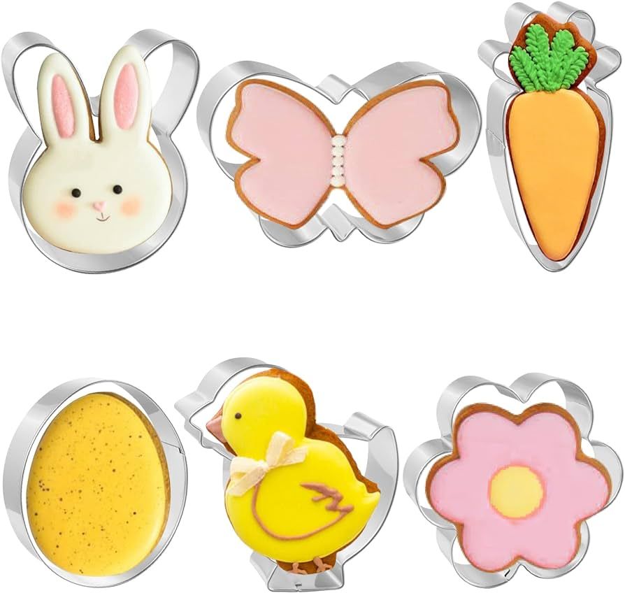 Cookie Cutters 6 PCS, Easter Cookie Cutters, 3'' to 3.5'' | Amazon (US)