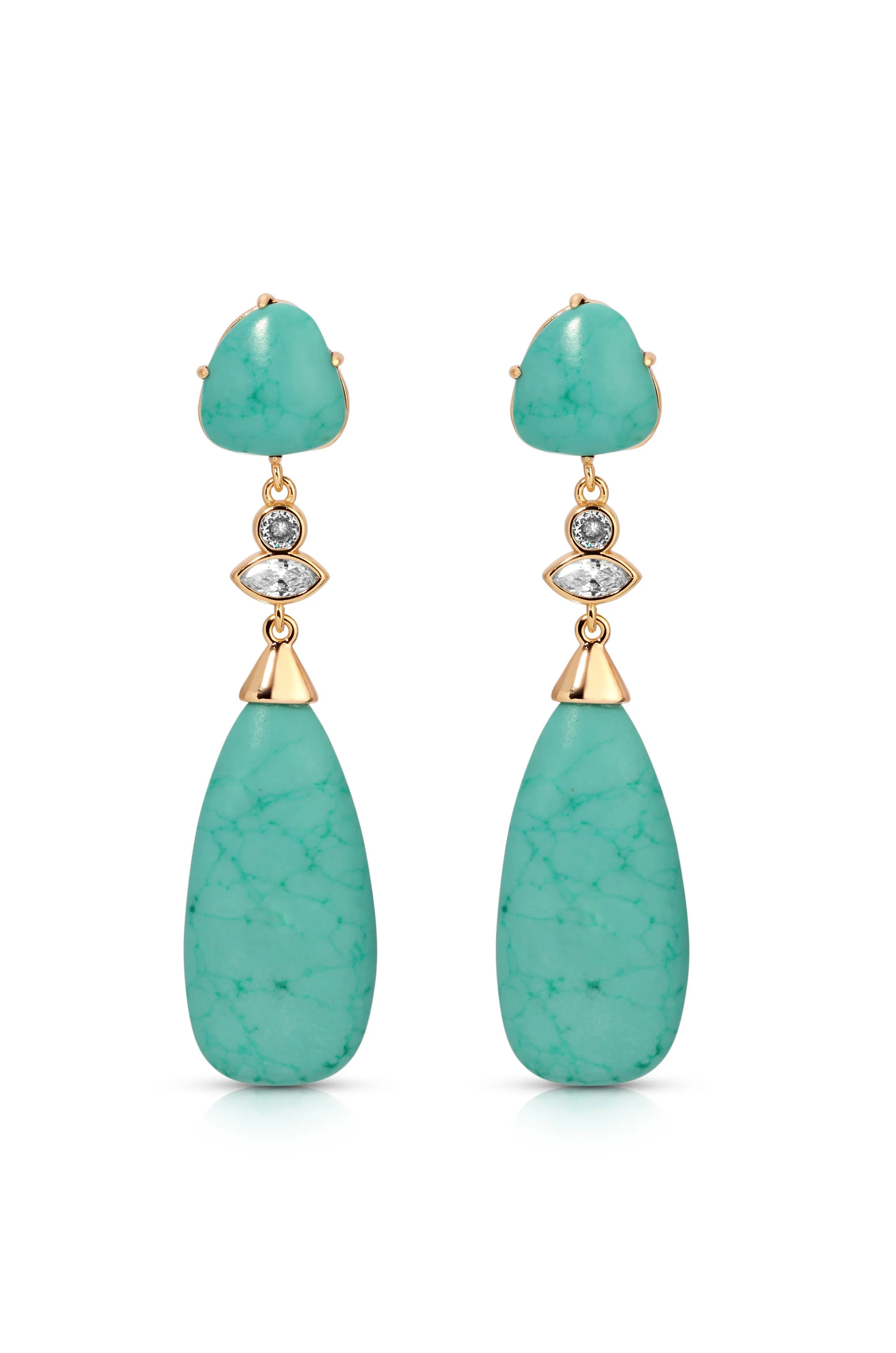 Turquoise Solstice Drop Earrings | Ettika