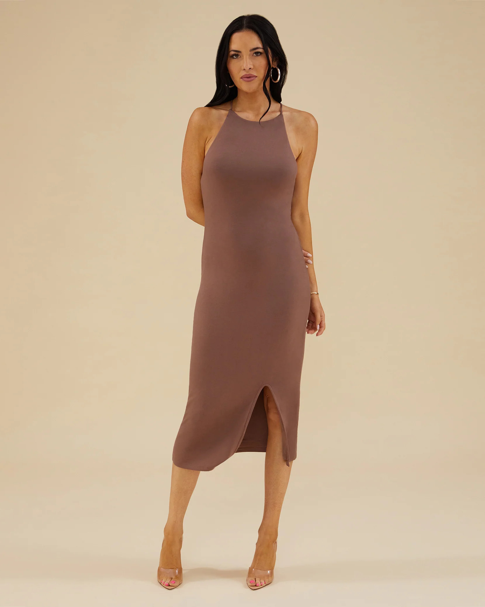 Slit Front Midi Dress | Rachel Parcell