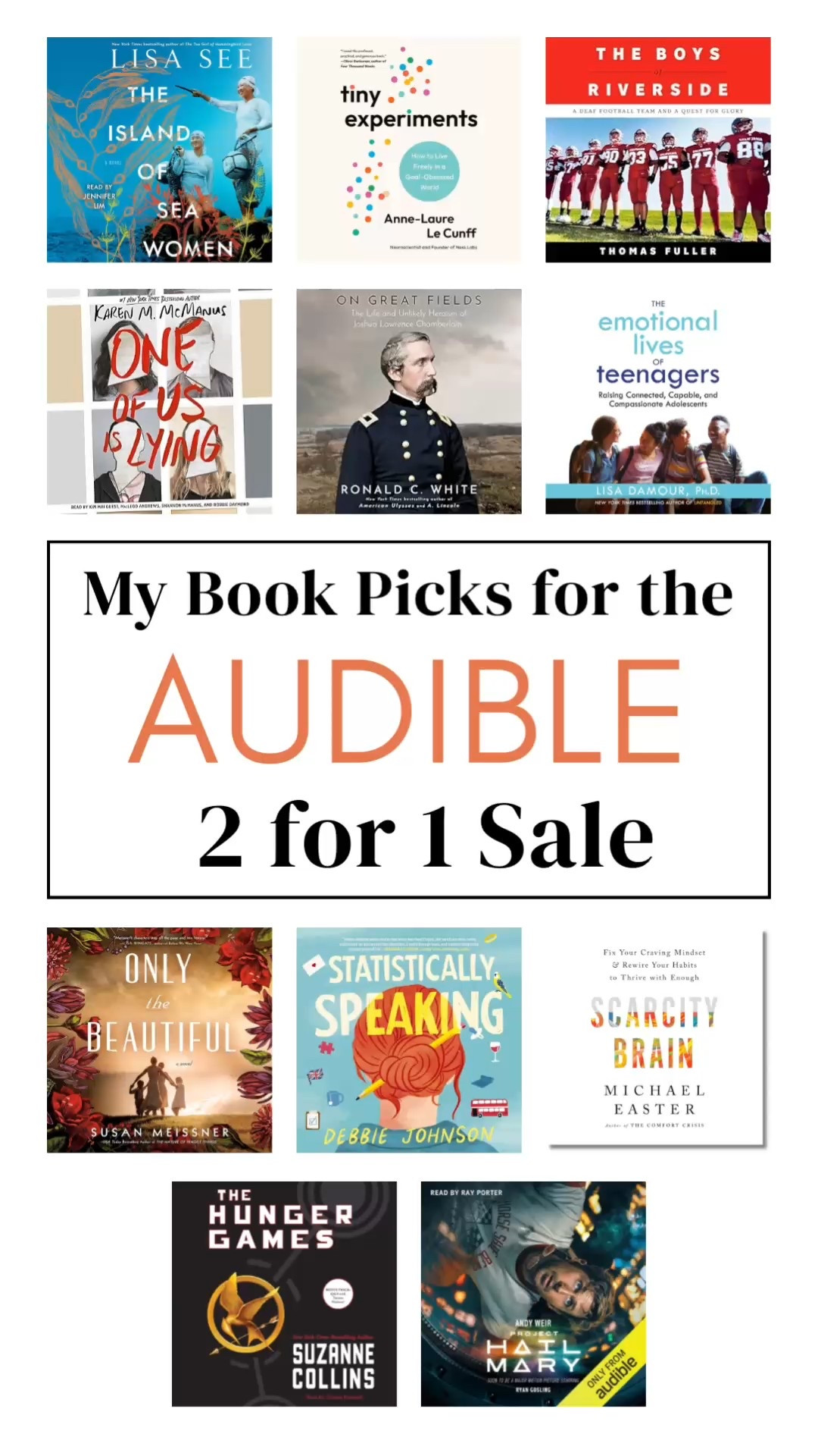 Audible has a 2-for-1 sale going on and 2 of the books from Everyday Reading Book Club are included!

It’s a great time to snag them! Plus, I went through 500+ titles and these are the ones that caught my eye.

#LTKSaleAlert