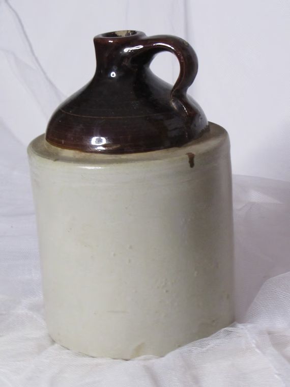 Vintage Stoneware Salt Glazed Crock Brown and White Jug | Etsy | Etsy (US)