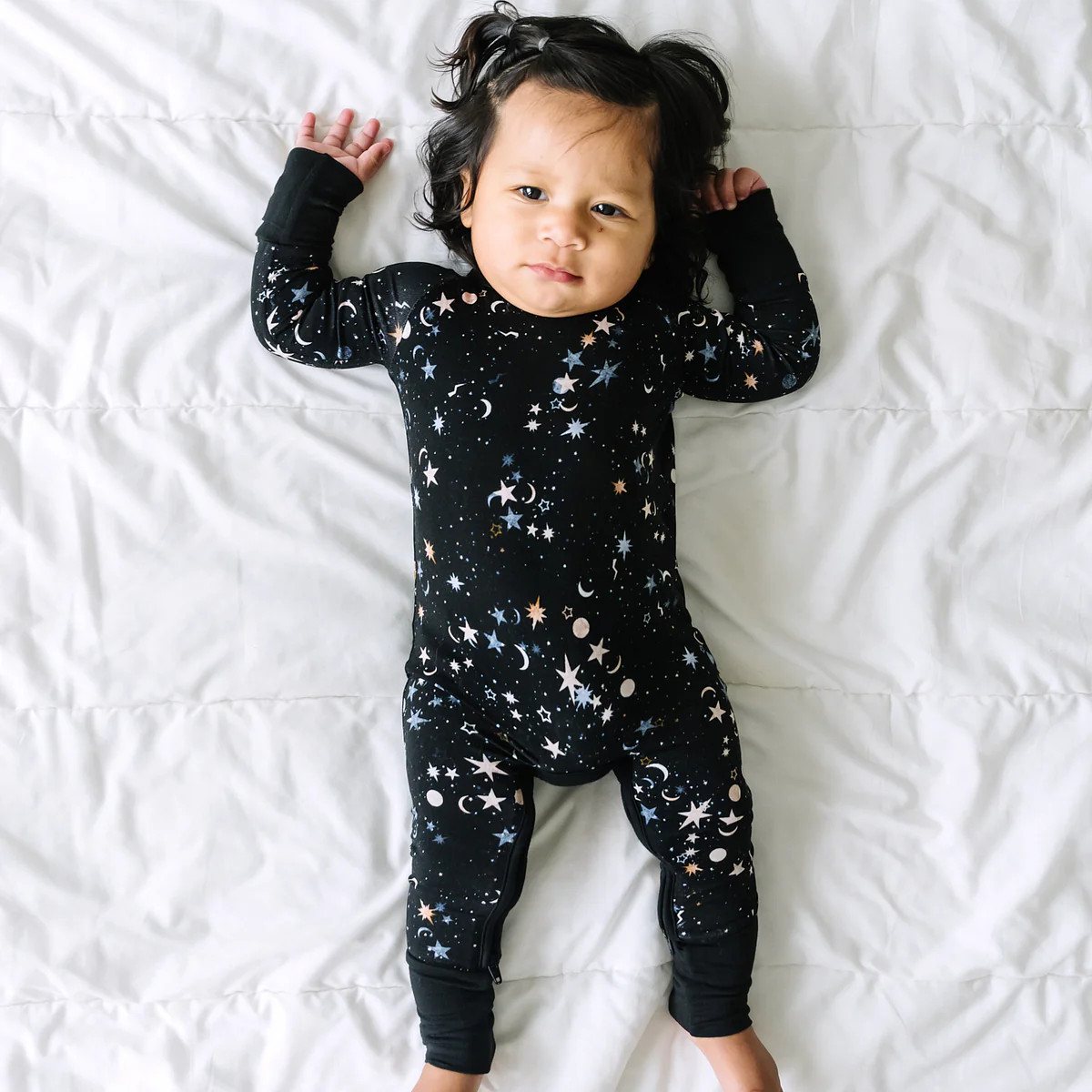 Counting Stars Crescent Zippy | Little Sleepies