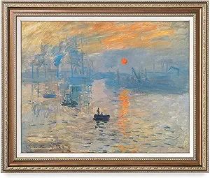 DECORARTS - Impression Sunrise, Claude Monet Classic Art. Giclee Prints Framed Art for Wall Decor... | Amazon (US)