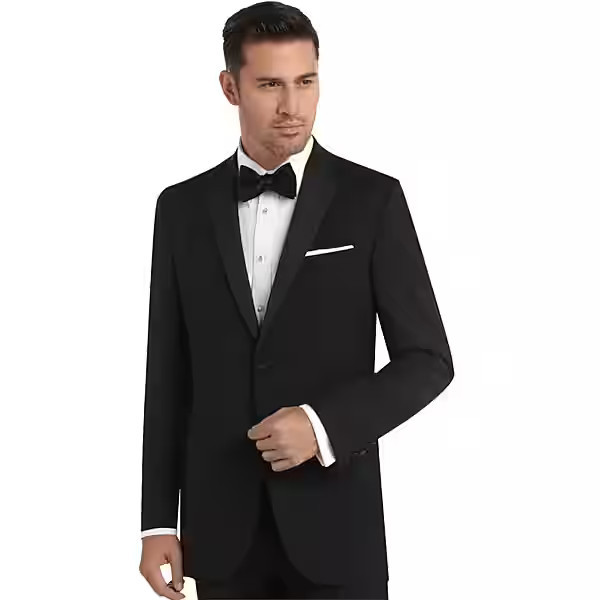 BLACK by Vera Wang Big & Tall Men's Wool Slim Fit Tuxedo Jacket Black Formal - Size: 54 Regular | The Men's Wearhouse