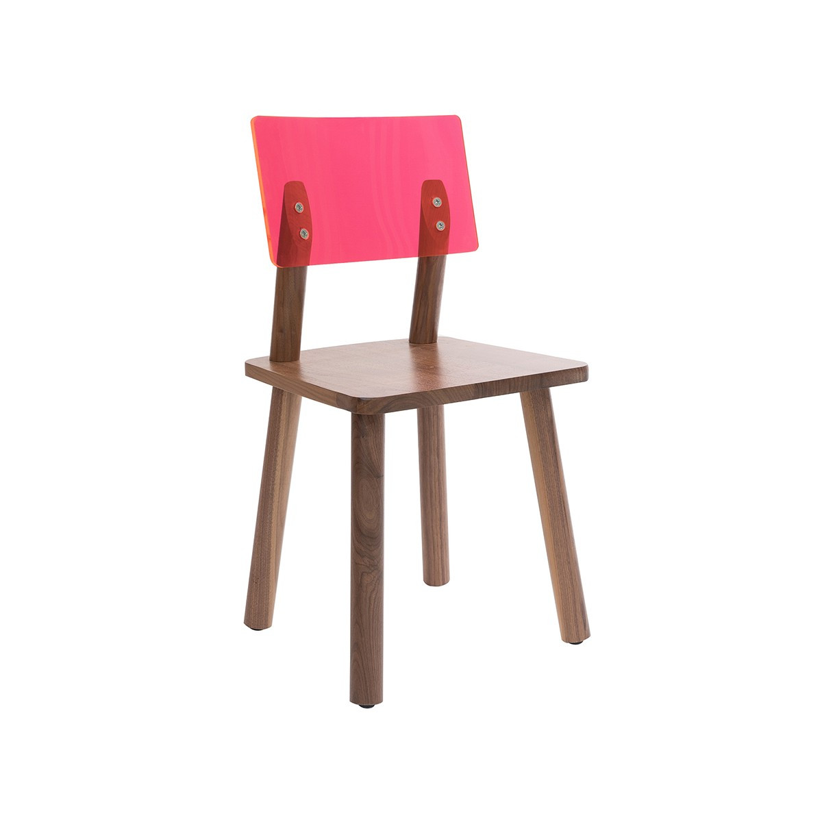 Nico & Yeye Acrylic Back Chair Set of Two - Walnut (Color: Pink) | The Tot