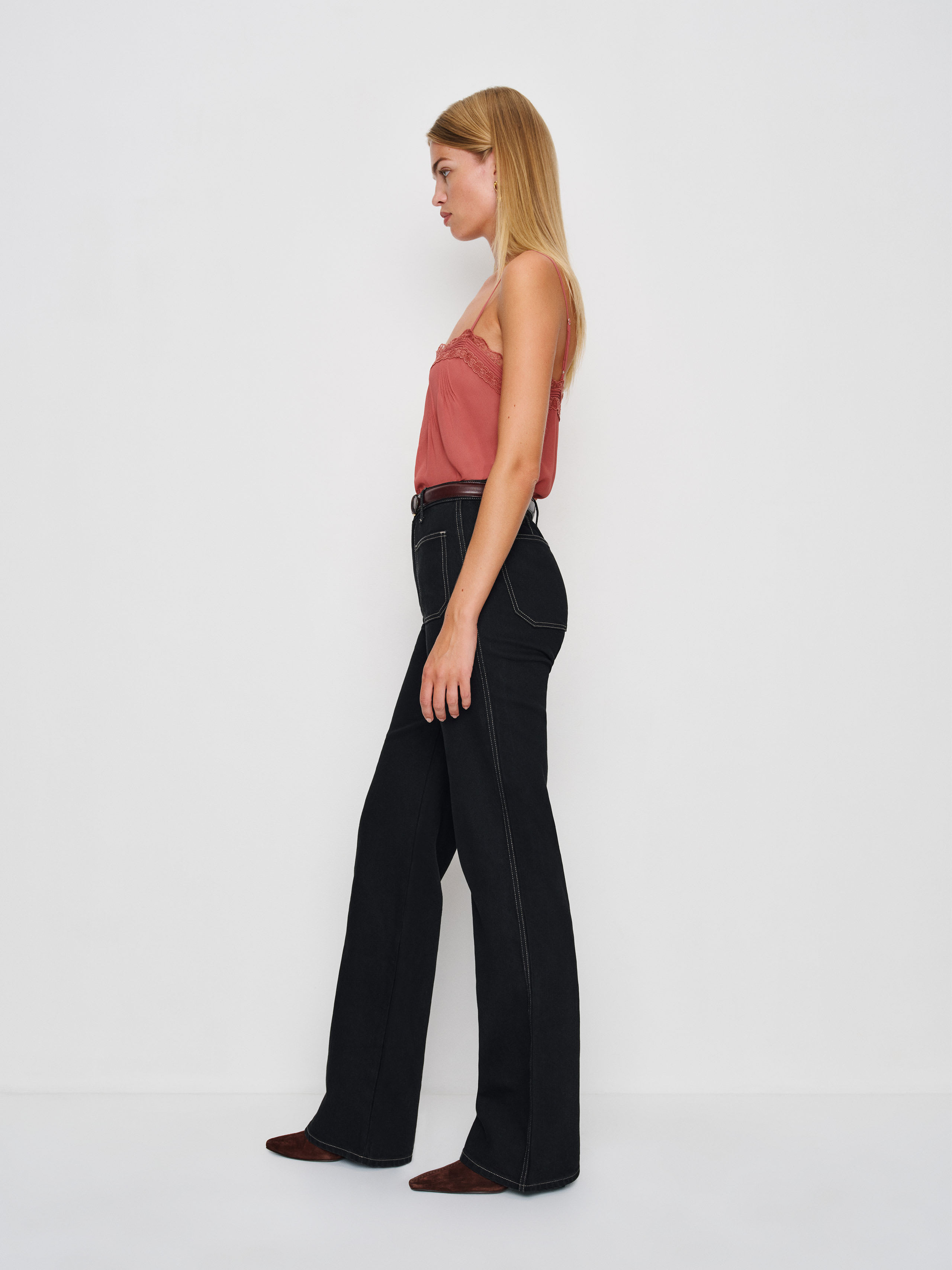 Alyssa High Rise Wide Leg Long Jeans | Reformation (Global)