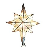 Kurt S. Adler UL0214/C 10-Light Capiz Star of Bethlehem Clear Treetop | Amazon (US)