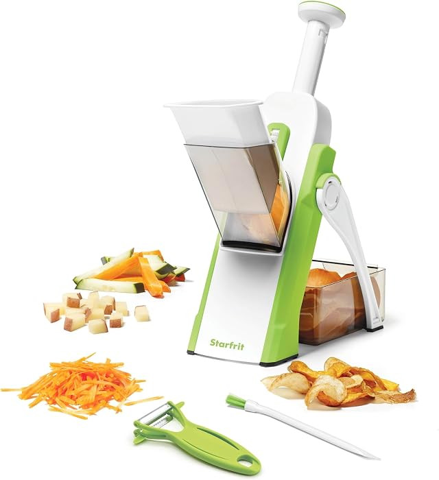 Starfrit Pump'n'Slice - Vertical Mandoline, Food Chopper, Slicer - Safe Enclosed Blades - Folds f... | Amazon (CA)