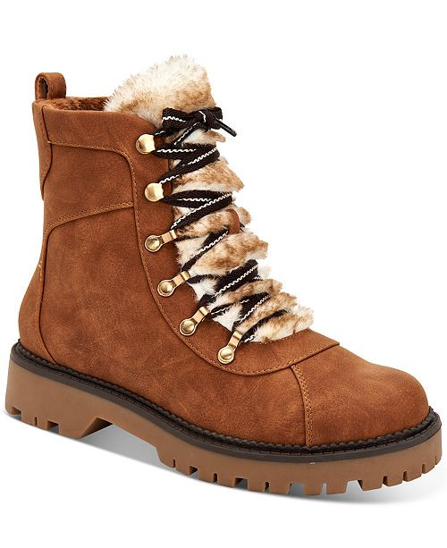 Morggan Lace-Up Combat Booties, Created for Macy's | Macys (US)