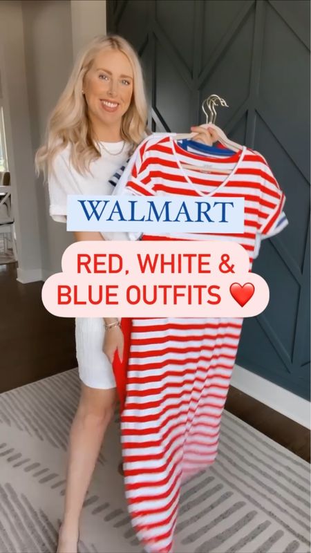Instagram reel, Walmart fashion, Walmart outfit, time and tru, red white and blue outfit, patriotic outfit, 4th of July outfit, red stripe dress, $10 dress, striped tshirt dress

#LTKshoecrush #LTKunder50 #LTKSeasonal