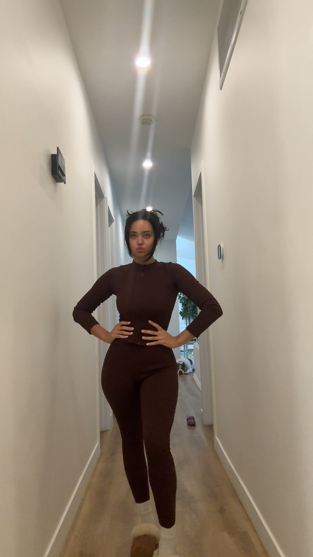 This that makes me look like I have the tiniest waist! I’m wearing a size medium