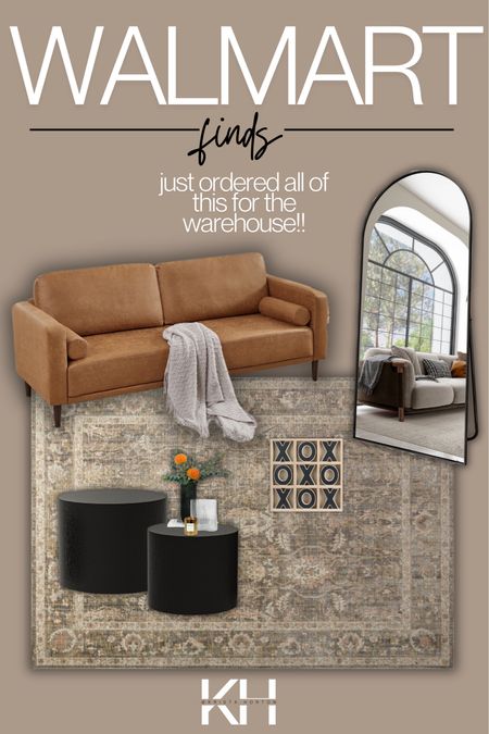 Just ordered all of these pieces for the warehouse!!

Walmart home | Walmart finds| Walmart deals | mirror | couch | brown leather couch | end table | area rug | table decor | home decor | home | 

#LTKitbag #LTKSeasonal #LTKhome