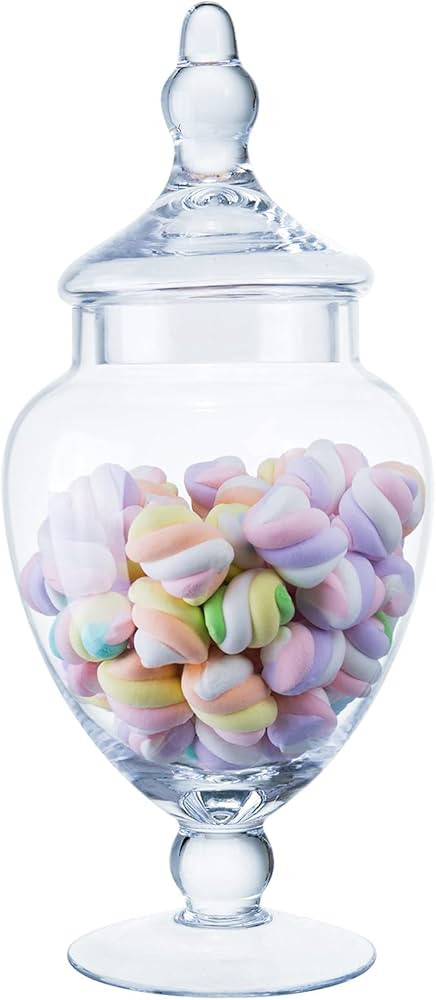 Diamond Star Clear Glass Apothecary Jars, Candy Buffet Display, Elegant Storage Jar, Decorative W... | Amazon (US)