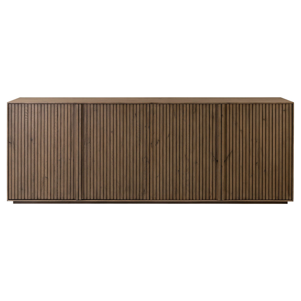 Lana Rustic Lodge Grey Oak Wood Sideboard | Kathy Kuo Home