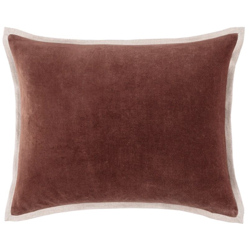 Gehry Velvet/Linen Russet Decorative Pillow | Annie Selke